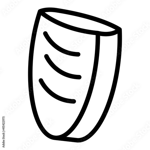 Falafel pita icon. Outline falafel pita vector icon for web design isolated on white background