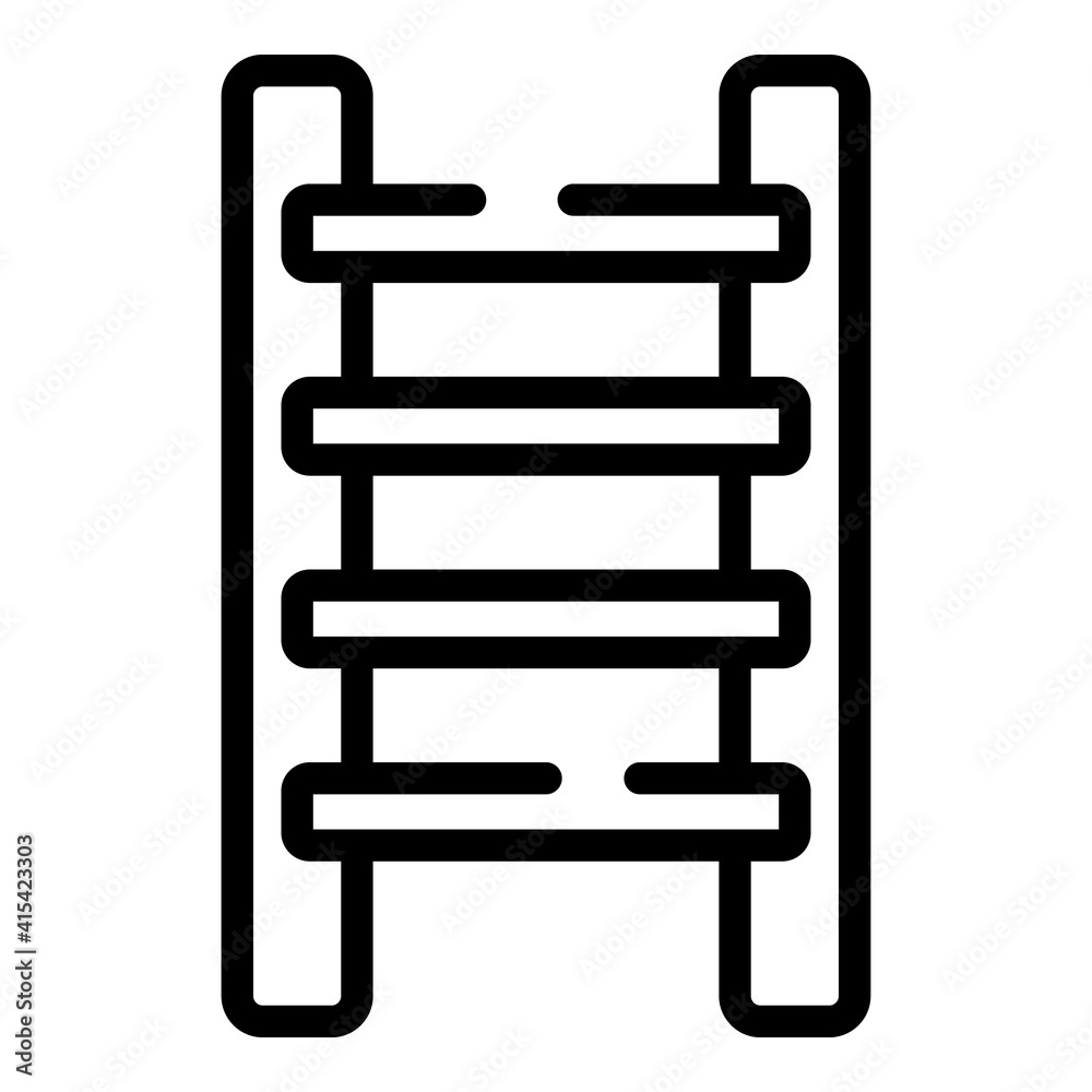 Step ladder tool icon. Outline step ladder tool vector icon for web design isolated on white background