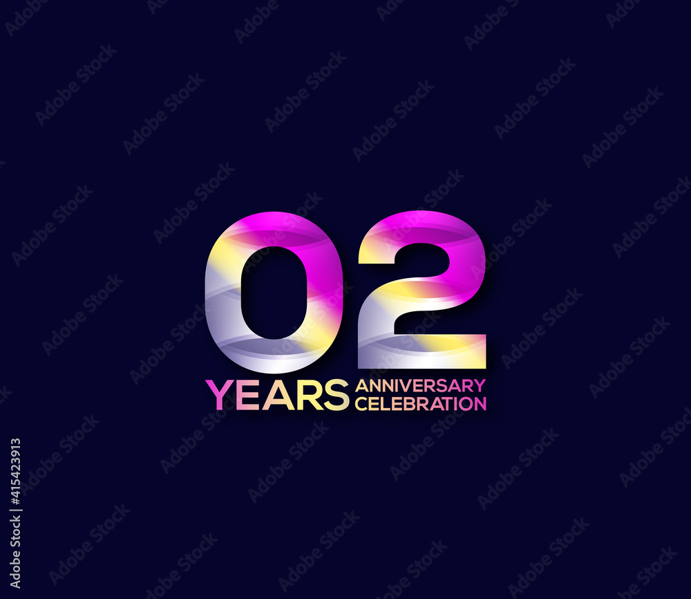 2 Year Anniversary Day background Concept 2 Year Anniversary Day background Concept