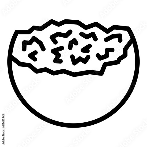 Tempura falafel icon. Outline tempura falafel vector icon for web design isolated on white background