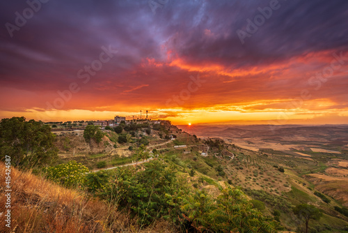 Beautiful Sunset after a Storm, Mazzarino, Caltanissetta, Sicily, Italy, Europe