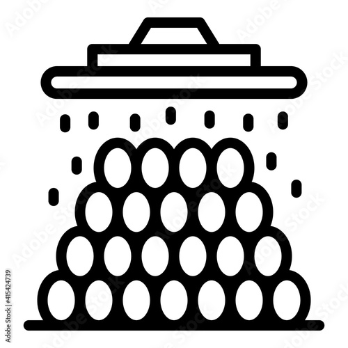 Processed coffee beans icon. Outline processed coffee beans vector icon for web design isolated on white background