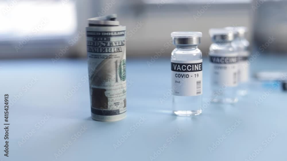 coronavirus vaccine concept hundred dollar bill, expensive coronavirus vaccine concept hundred dollar bill, expensive