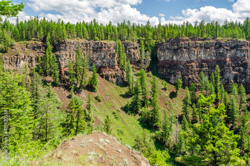 Fragment of fantastic view from the trail at Chasm Canyon in British Columbia, Canada.