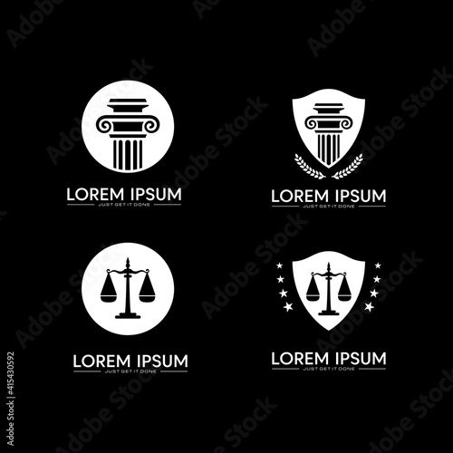 set of business law logo design