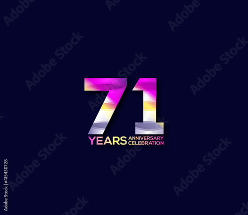71 Year Anniversary Day background Concept
