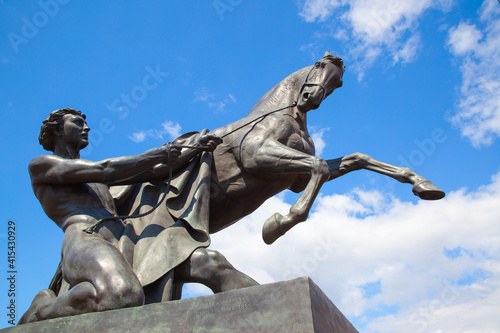 Horse tamer sculpture in Saint Petersbur