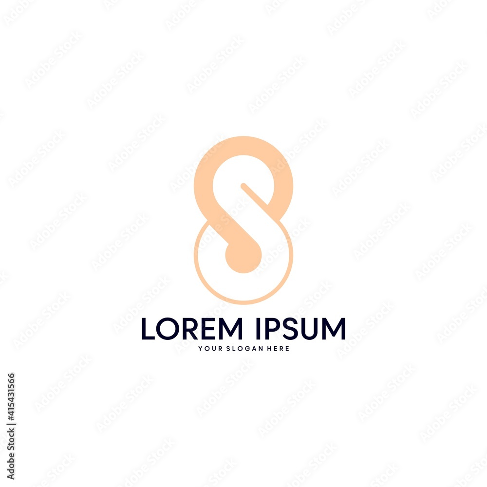 S infinity logo design vector S infinity logo design vector