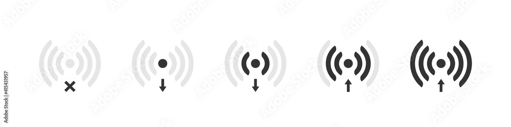 Antena WiFi. Wifi icons concept. Wireless internet sign. Simple Icons. Vector illustration Antena WiFi. Wifi icons concept. Wireless internet sign. Simple Icons. Vector illustration