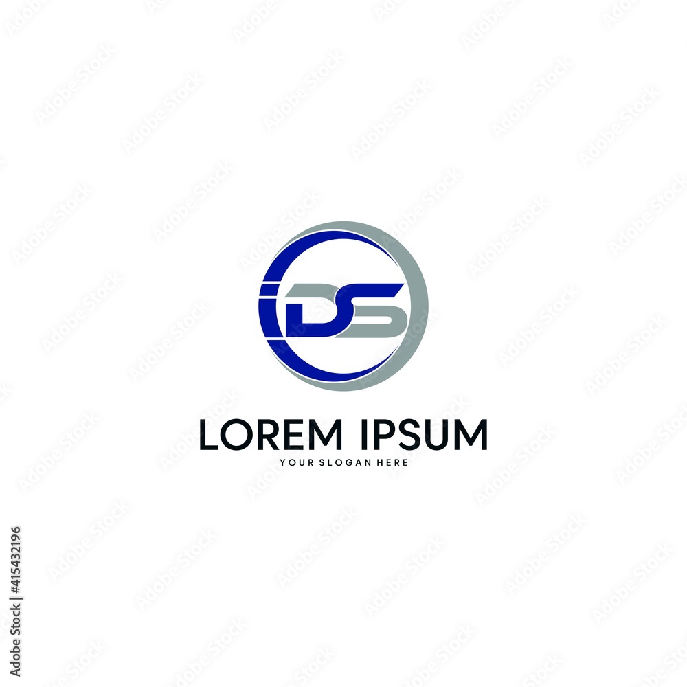 Obraz premium DS letter logo design vector
