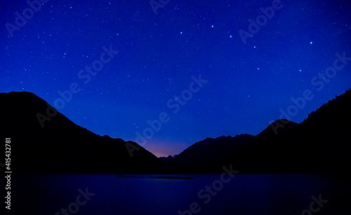 big dipper above mountains