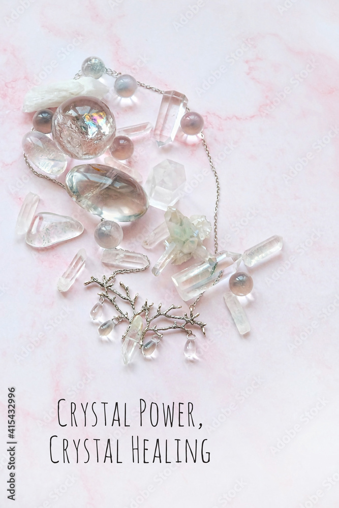 Crystal Power, Crystal Healing. set of clear quartz crystals. gemstones Ritual. Healing minerals for Chakra Relaxation, Wiccan Witchcraft. life balance, esoteric, spiritual practice Crystal Power, Crystal Healing. set of clear quartz crystals. gemstones Ritual. Healing minerals for Chakra Relaxation, Wiccan Witchcraft. life balance, esoteric, spiritual practice