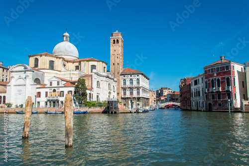 Church of San Geremia, building on the Grand Canal, city of Venice, Italy, Europe © robodread