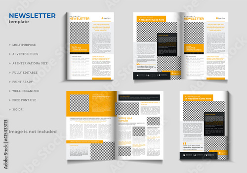 Newsletter design for print-ready 