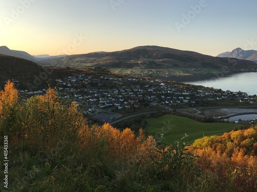 Houses in the knolls of Norway
