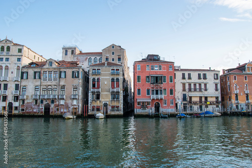Building on the Grand Canal  city of Venice  Italy  Europe