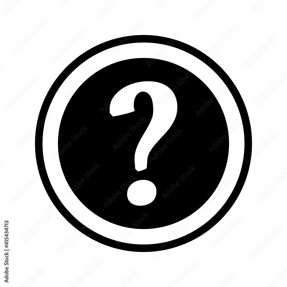 Question Mark Round Warning Icon. Vector Image. Question Mark Round Warning Icon. Vector Image.