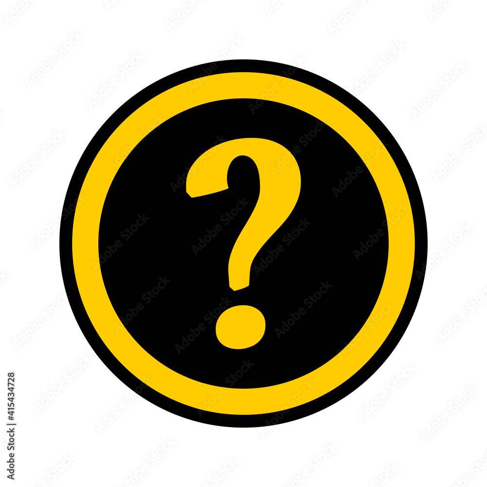 Question Mark Round Warning Icon. Vector Image. Question Mark Round Warning Icon. Vector Image.