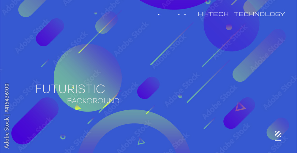 Obraz premium Abstract geometric background. Gradient minimalist retro poster graphics vector illustration.