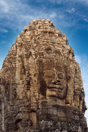 Ancient bas-relief of Prasat Bayon temple (late 12th - early 13th century) in Angkor Thom, Cambodia