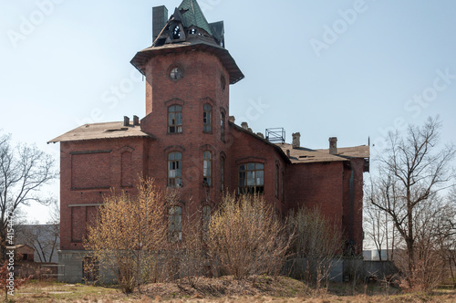 Abandoned Satanic palace in Warsaw photo