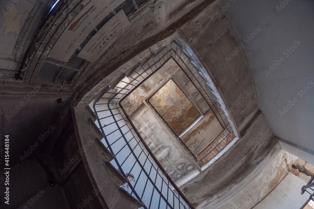 Fototapeta premium Abandoned Satanic palace in Warsaw