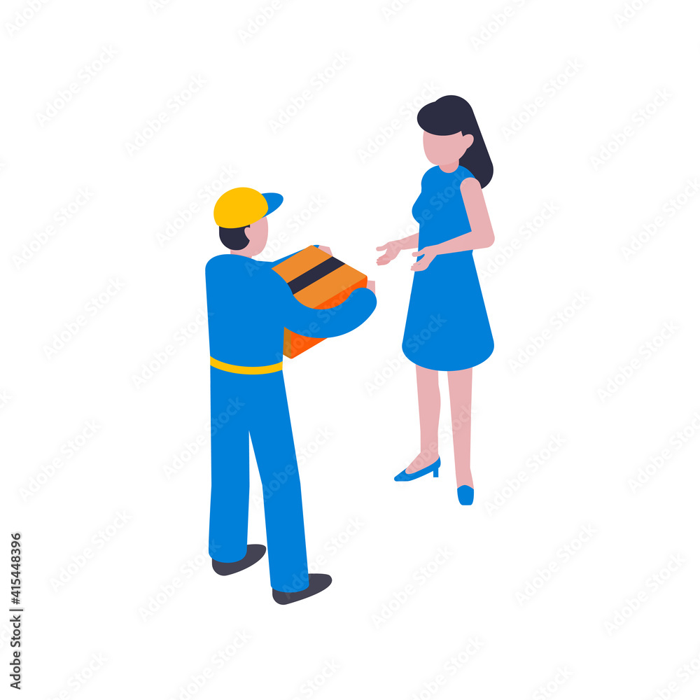 Courier Parcel Delivery Composition Courier Parcel Delivery Composition