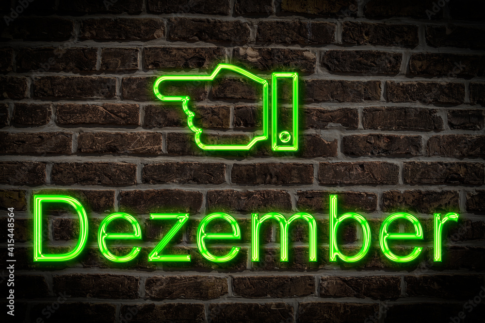 Leuchtreklame Dezember