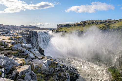 The most powerful waterfall in Europe Detifoss, north Iceland, a majestic landscape