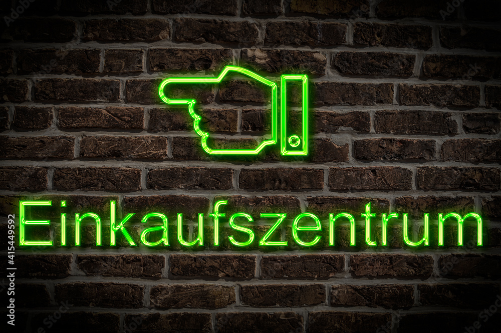 Leuchtreklame Einkaufszentrum