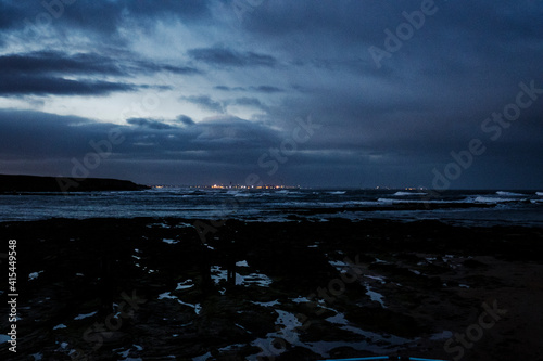 Coast by St. Mary's Island, Whitley Bay, Tyne and Wear, England, UK photo