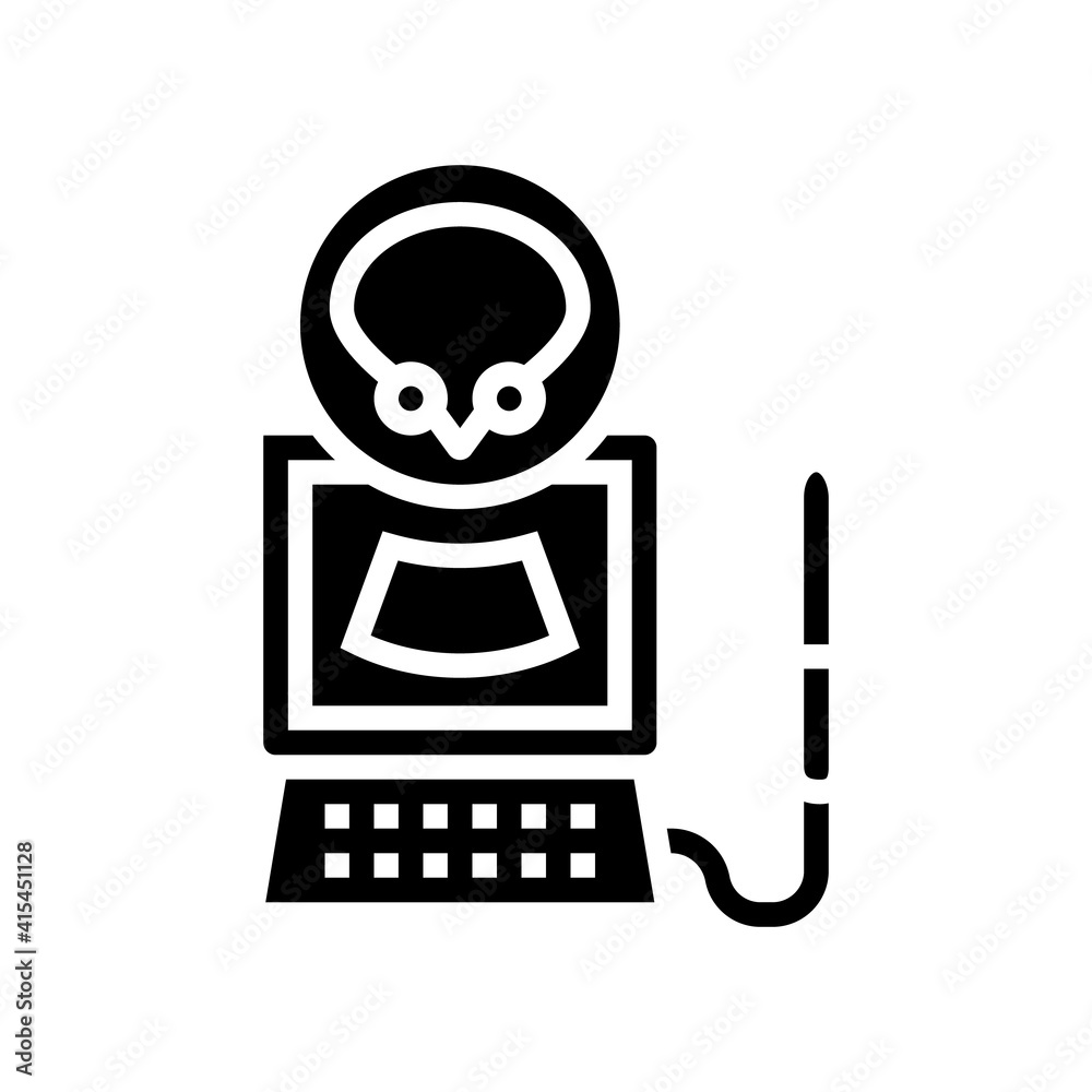 ultrasound of bladder glyph icon vector. ultrasound of bladder sign. isolated contour symbol black illustration ultrasound of bladder glyph icon vector. ultrasound of bladder sign. isolated contour symbol black illustration