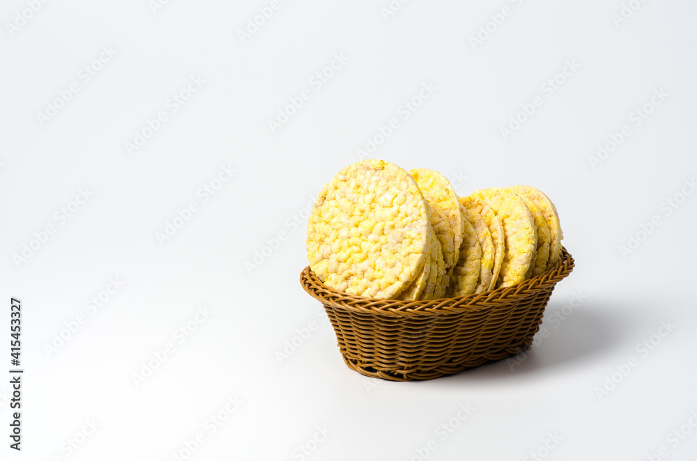 Corn cakes in a basket Corn cakes in a basket