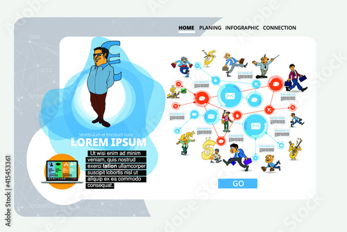 Business concept for internet banners, social media banners, headers of websites, vector illustration 