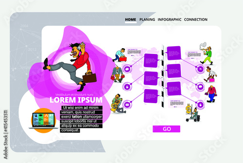 Business concept for internet banners, social media banners, headers of websites, vector illustration 