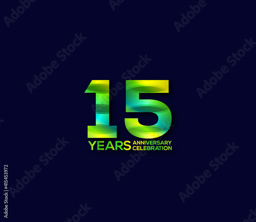 15 Year Anniversary Day background Concept