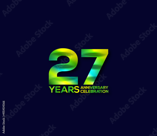 27 Year Anniversary Day background Concept