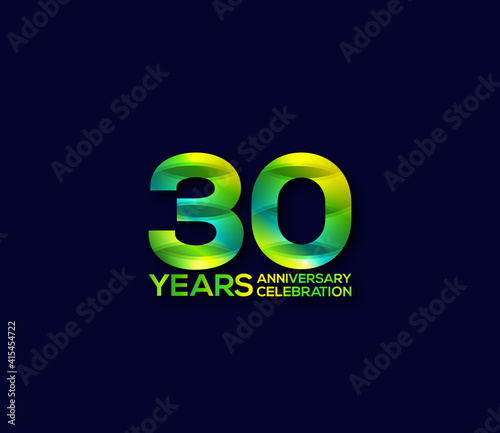 30 Year Anniversary Day background Concept