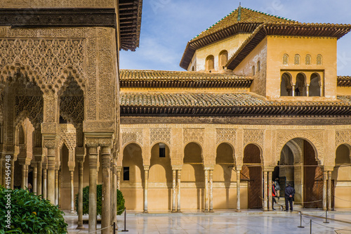 the finely decorated court of the Lions (