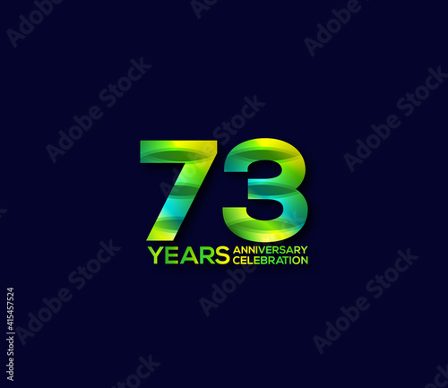 73 Year Anniversary Day background Concept