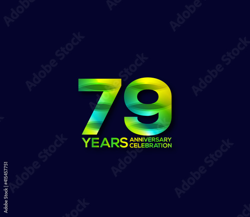 79 Year Anniversary Day background Concept