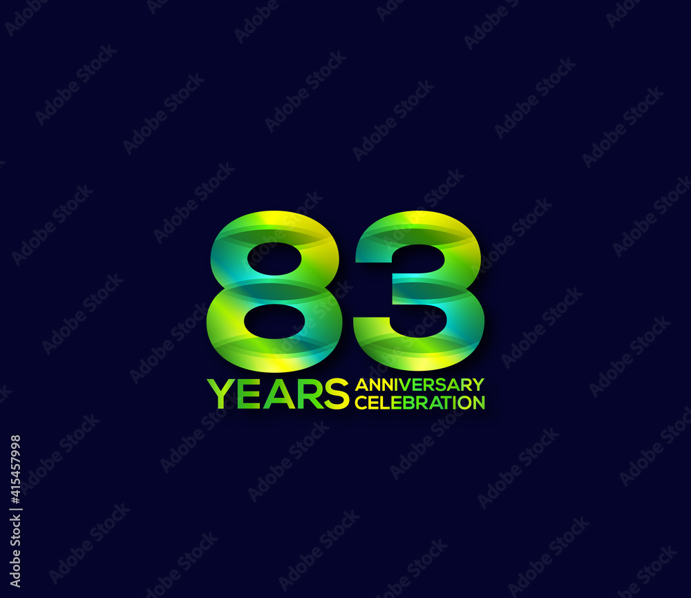 83 Year Anniversary Day background Concept 83 Year Anniversary Day background Concept
