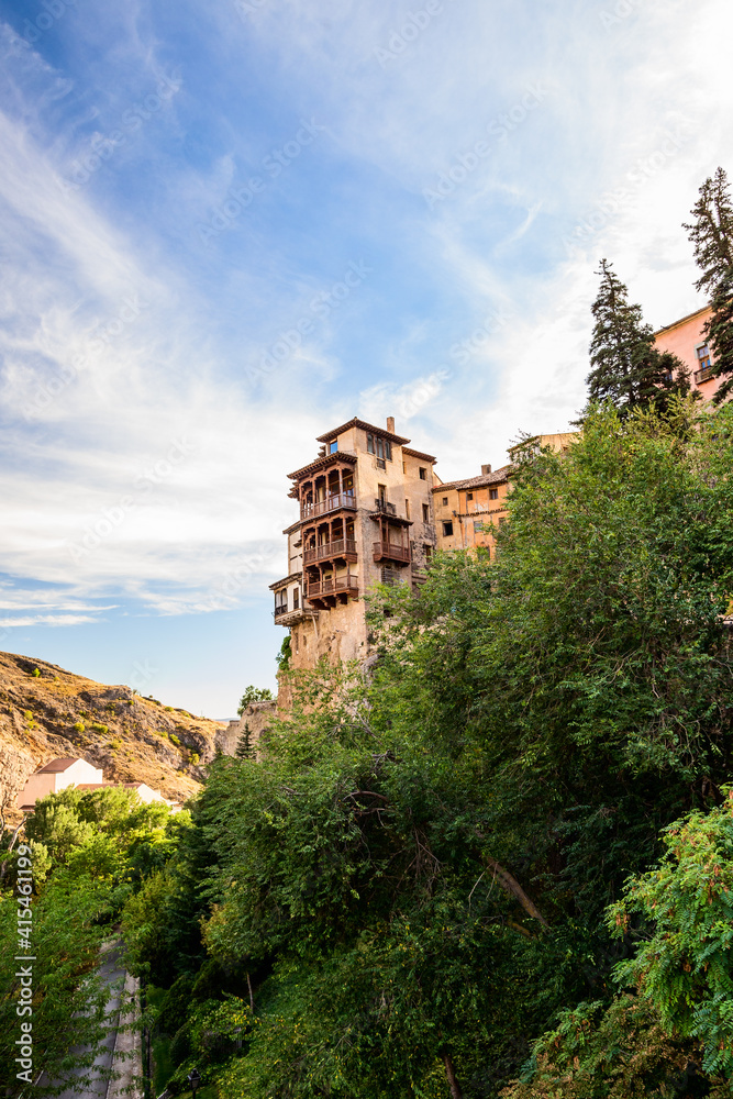Cuenca Spain city of Hanging houses is an unesco heritage medieval historic place beautiful to travel on vacation