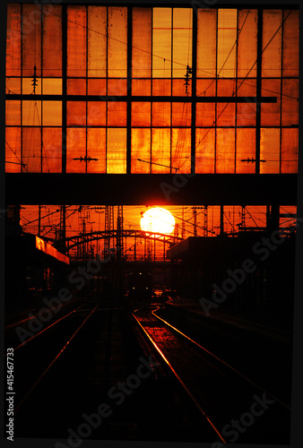 Munich Train Station Sunset