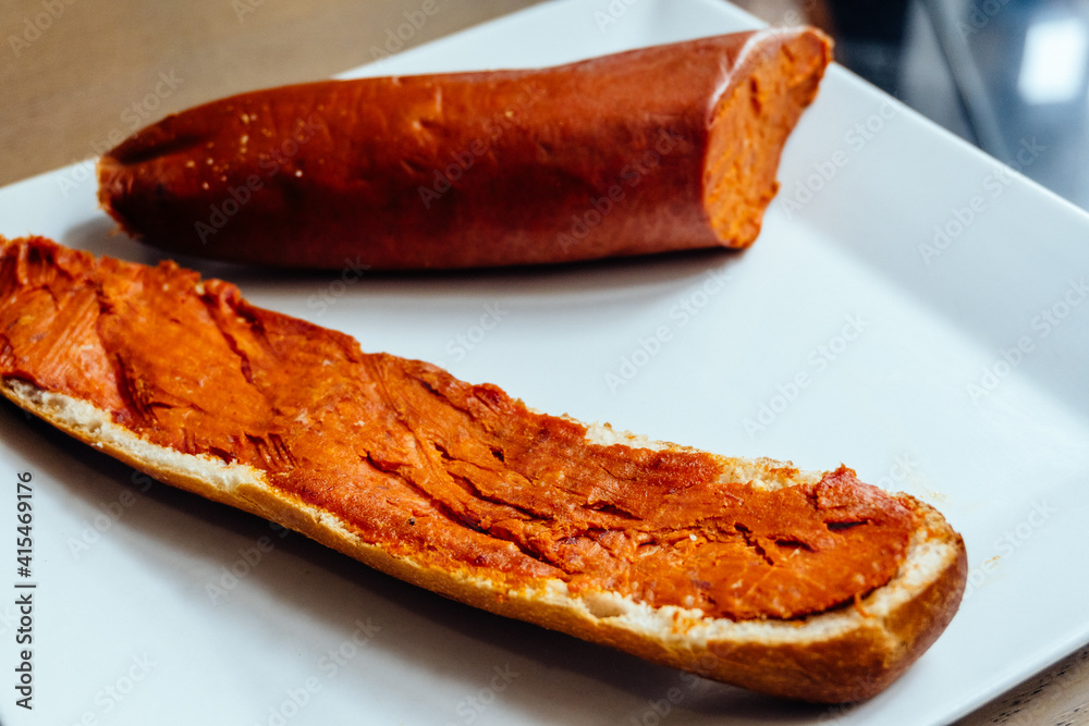 Sobrasada is a raw cured sausage, made from selected pork meat