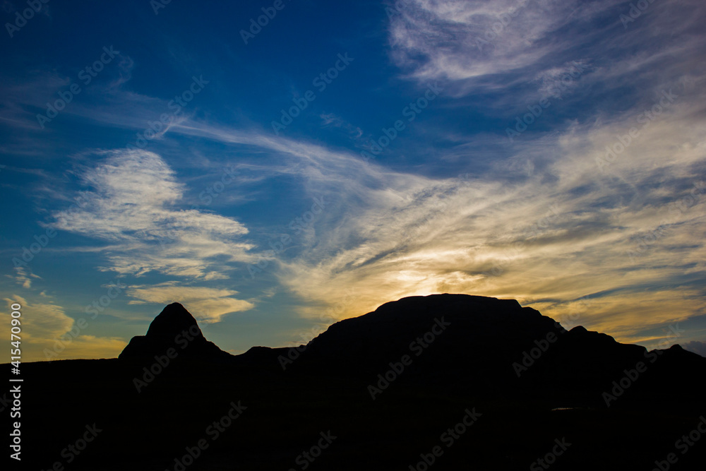 sunset in the mountains