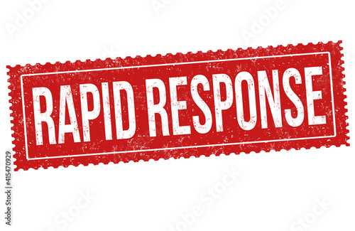 Rapid response grunge rubber stamp