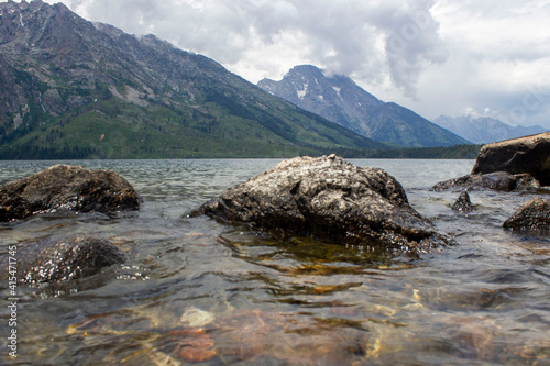 mountain landscape with lake