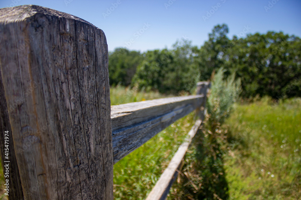 fence on a hill