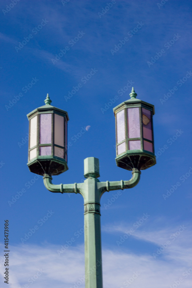 street lamp on sky background